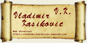 Vladimir Kašiković vizit kartica